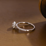 2 CT Emerald Pave Moissanite Engagement Ring