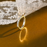 2 CT Emerald Pave Moissanite Engagement Ring