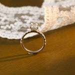 2 CT Emerald Pave Moissanite Engagement Ring