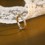 2 CT Emerald Pave Moissanite Engagement Ring