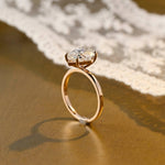 2 CT Emerald Pave Moissanite Engagement Ring