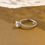 2 CT Emerald Pave Moissanite Engagement Ring