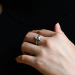 2 CT Emerald Pave Moissanite Engagement Ring