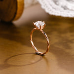 2 CT Emerald Pave Moissanite Engagement Ring
