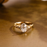 2 CT Emerald Pave Moissanite Engagement Ring