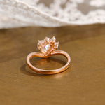 2 CT Emerald Pave Moissanite Engagement Ring