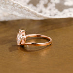 2 CT Emerald Pave Moissanite Engagement Ring