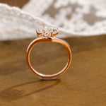 2 CT Emerald Pave Moissanite Engagement Ring