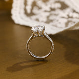 2 CT Emerald Pave Moissanite Engagement Ring