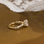 2 CT Emerald Pave Moissanite Engagement Ring