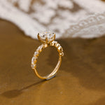2 CT Emerald Pave Moissanite Engagement Ring