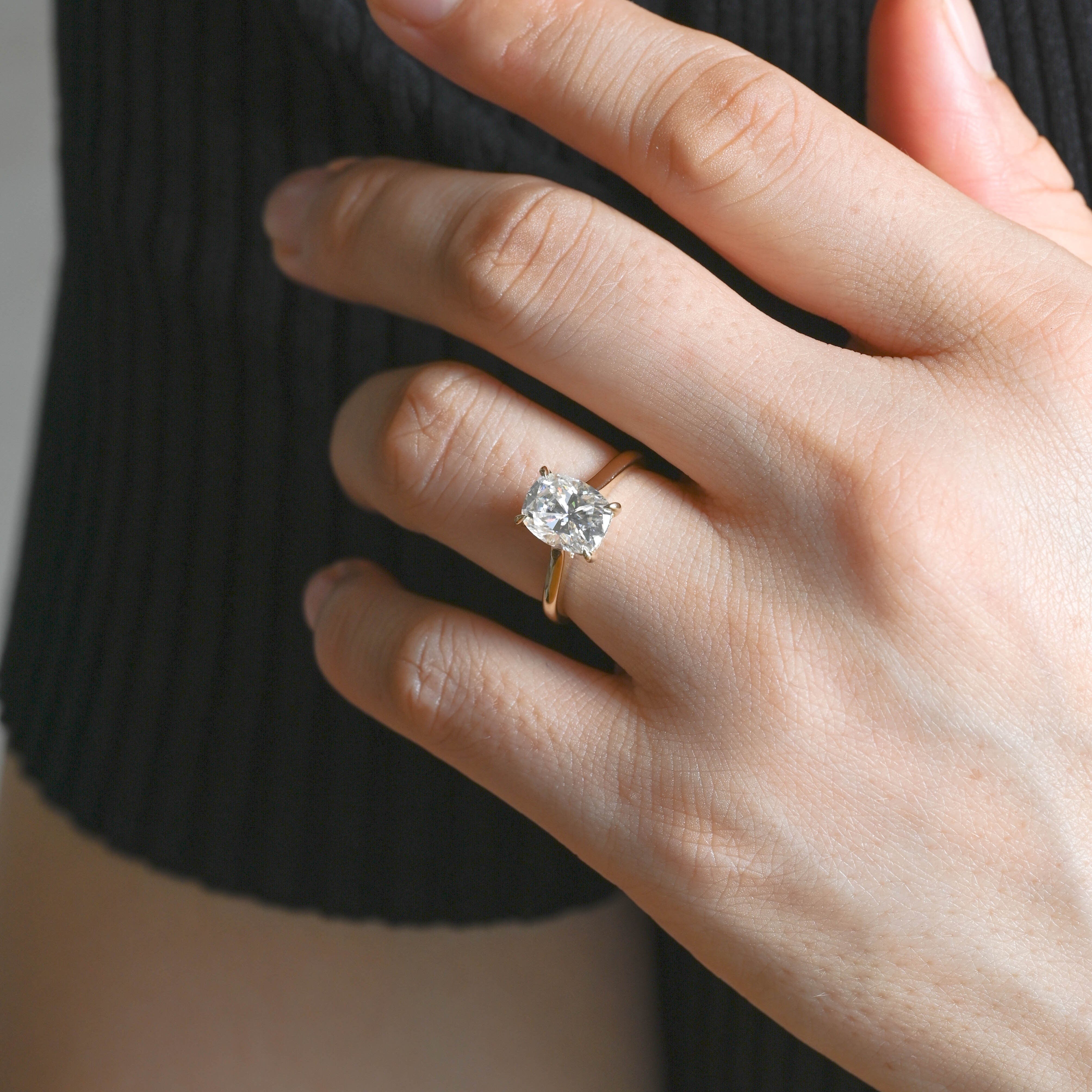 2 CT Emerald Pave Moissanite Engagement Ring