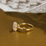 2 CT Emerald Pave Moissanite Engagement Ring