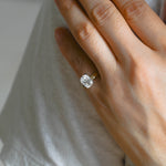 2 CT Emerald Pave Moissanite Engagement Ring