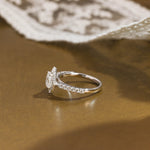 2 CT Emerald Pave Moissanite Engagement Ring
