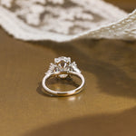 2 CT Emerald Pave Moissanite Engagement Ring