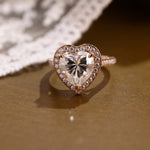 2 CT Emerald Pave Moissanite Engagement Ring