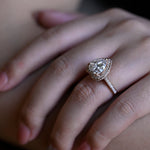 2 CT Emerald Pave Moissanite Engagement Ring