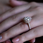 2 CT Emerald Pave Moissanite Engagement Ring