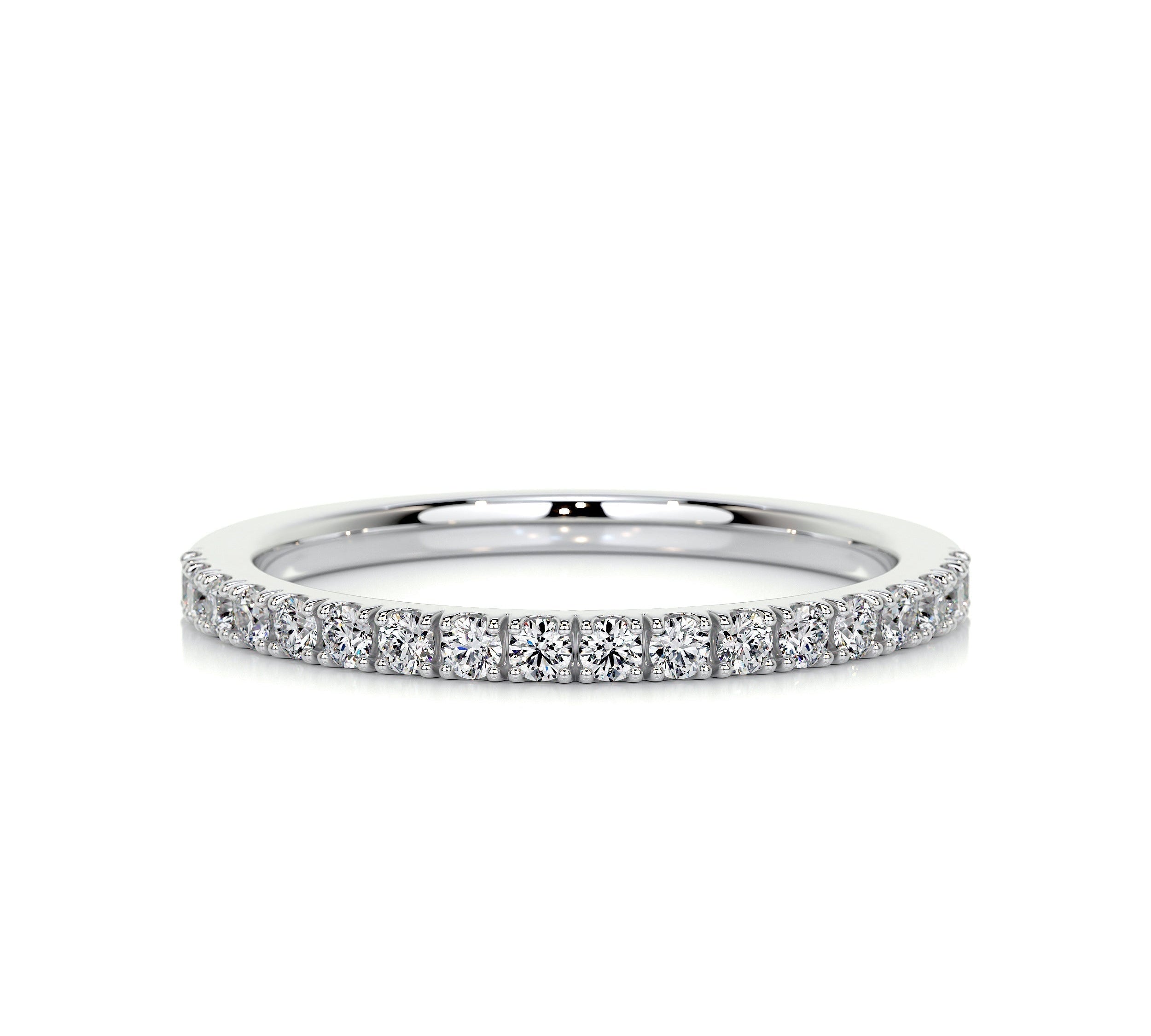 0.3 CT Round Half Eternity CVD EF/VVS Diamond Wedding Band 1