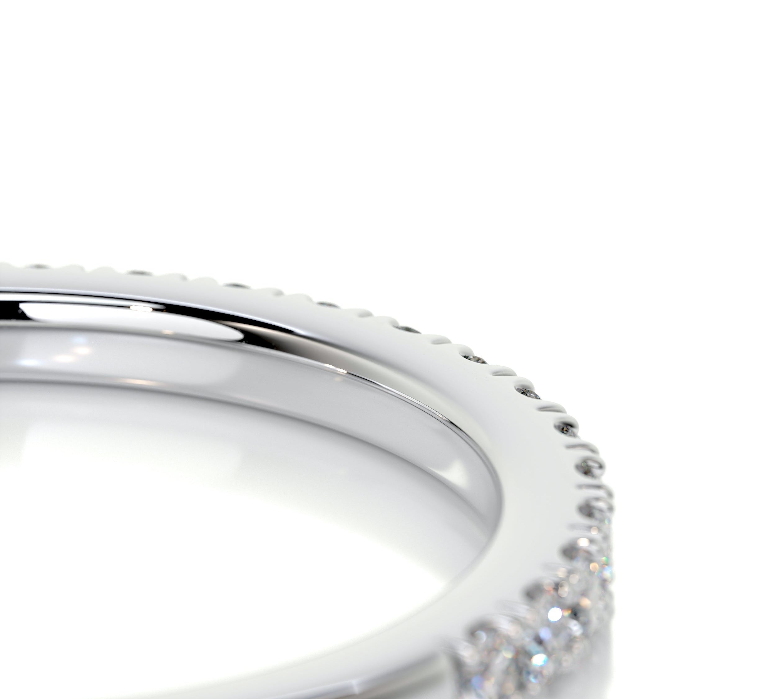 0.3 CT Round Half Eternity CVD EF/VVS Diamond Wedding Band 3