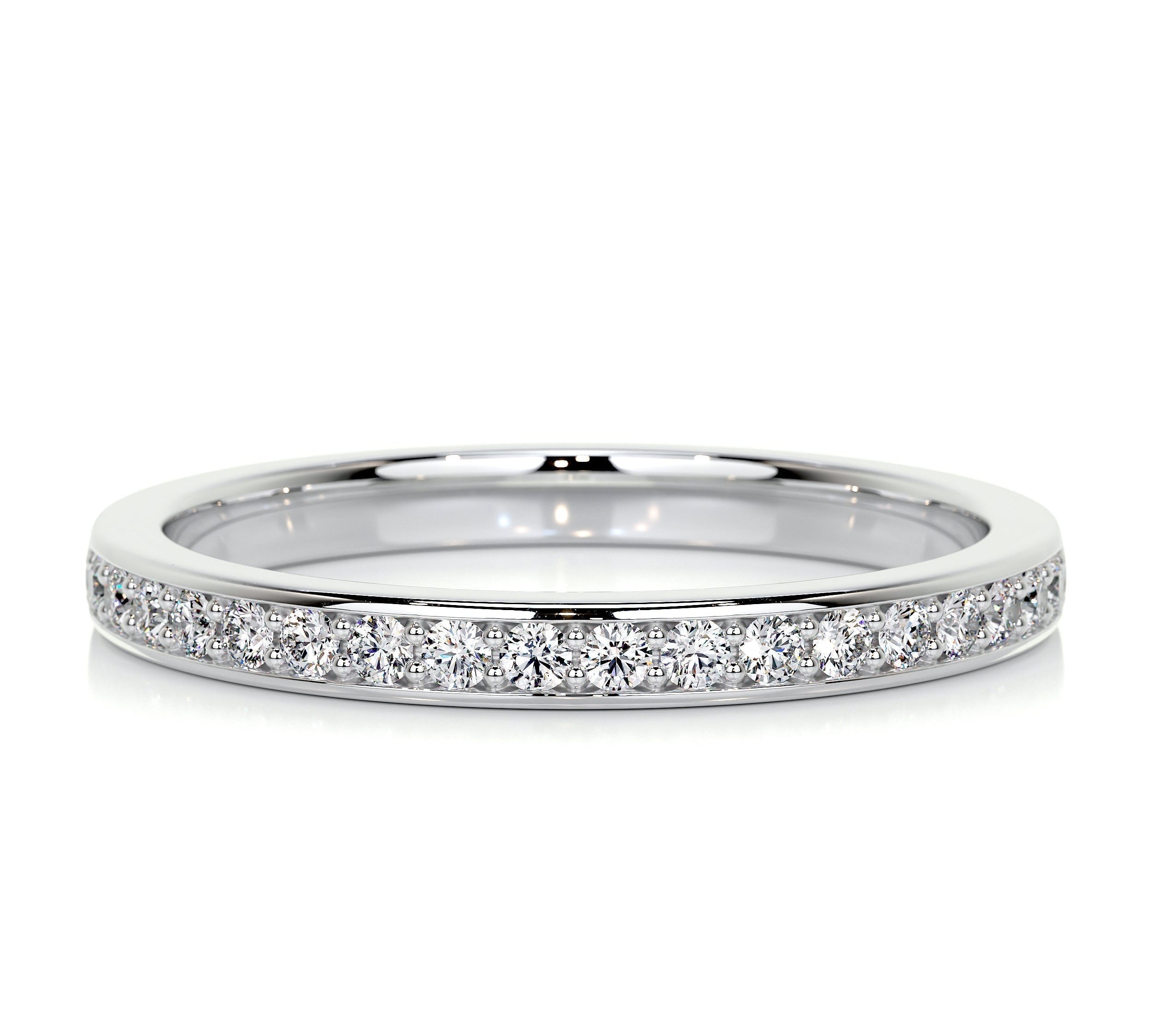 0.2 CT Round Half Eternity CVD EF/VVS Diamond Wedding Band 1