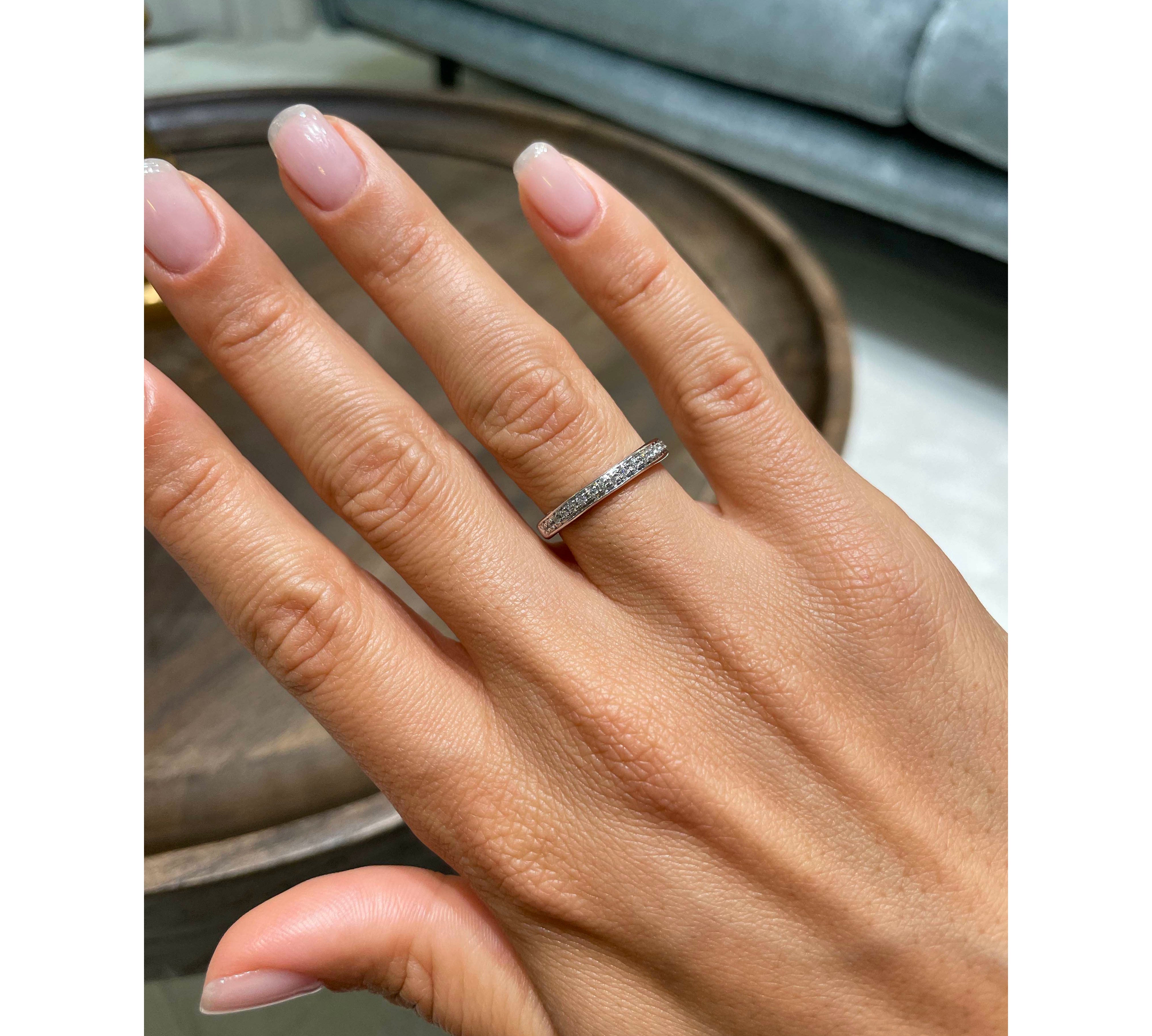 0.2 CT Round Half Eternity CVD EF/VVS Diamond Wedding Band 2