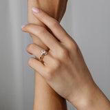 Oval Lab Grown Diamond Three Stone Engagement Ring