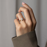 Oval Lab Grown Diamond Three Stone Engagement Ring