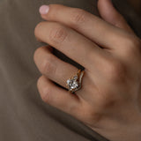 Oval Lab Grown Diamond Three Stone Engagement Ring