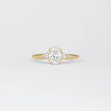 Oval Lab Grown Diamond Three Stone Engagement Ring