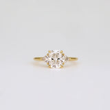 Cushion Lab Grown Diamond Three Stone Engagement Ring