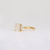 Cushion Lab Grown Diamond Three Stone Engagement Ring