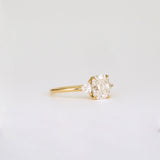 Cushion Lab Grown Diamond Three Stone Engagement Ring