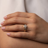 Elongated Cushion Lab Grown Diamond Three Stone Engagement Ring