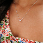 0.50 CT Round Solitaire Lab Grown Diamond Necklace