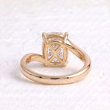 3.0 CT Elongated Cushion Shaped Lab Grown Diamond Soliatire Style Engagement Ring