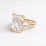 Beyonce – Inspired 7 Carat Emerald Cut Split Shank Lab Grown Diamond Engagement Ring