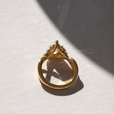 Pear Lab Grown Diamond Cross Over Style Engagement Ring