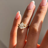 Pear Lab Grown Diamond Cross Over Style Engagement Ring