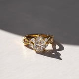 Pear  Lab Grown Diamond Cross Over Style Engagement Ring