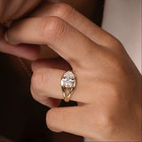 2 CT East-West Oval Split Shank Lab Grown Diamond Engagement Ring