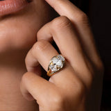 2.5 CT Oval Three Stone Split Shank Lab Grown Diamond Engagement Ring