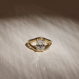 2 CT Elongated Cushion Split Shank Lab Grown Diamond Engagement Ring