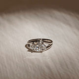 2 CT East-West Marquise Split Shank Lab Grown Diamond Engagement Ring
