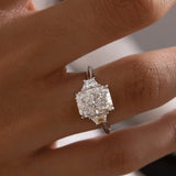 Radiant  Lab Grown Diamond Three Stone Style Engagement Ring