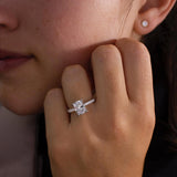 Cushion  Lab Grown Diamond Pave Style Engagement Ring