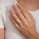 Pear Lab Grown Diamond Halo Style Engagement Ring