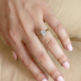 Radiant Lab Grown Diamond Solitaire Style Engagement Ring