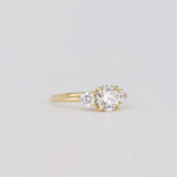 Round Lab Grown Diamond Three Stone Engagement Ring